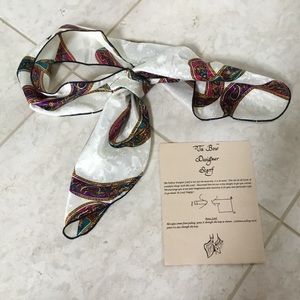 3/$15 NEW vintage 80's Ta Bow Designer Scarf (boutique)